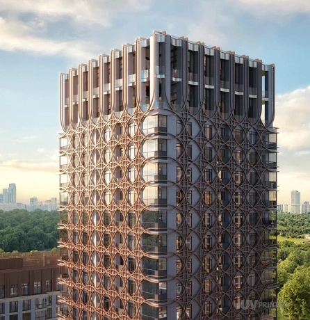 Изображение выполненных работ: УФ-печать на стекле — ЖК Остров Изображение выполненных работ: УФ-печать на стекле — ЖК Остров-1