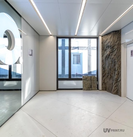 Изображение выполненных работ: УФ-печать на стекле — ЖК Остров Изображение выполненных работ: УФ-печать на стекле — ЖК Остров-2